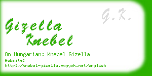 gizella knebel business card